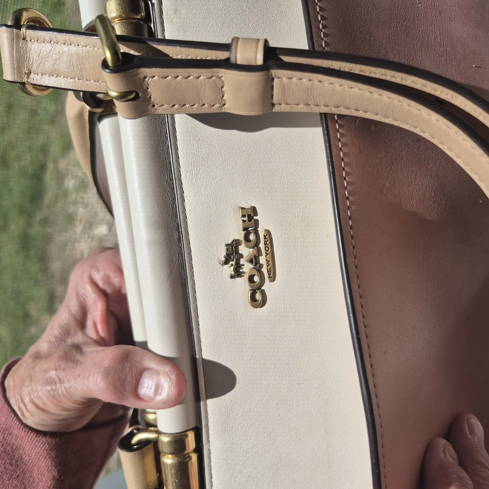 Coach Pink and Cream Women's Bag - Picture 3 of 10